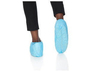 McKesson Shoe Cover High Nonskid Sole Blue NonSterile 16-3510-BX50