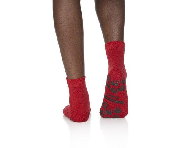 McKesson | McKesson Slipper Socks Terries X-Large Red Above the Ankle | 40-3811