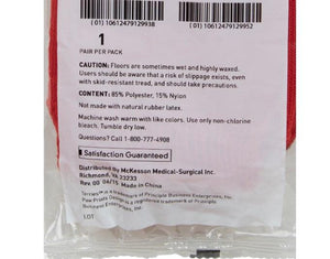 McKesson Slipper Socks Terries X-Large Red Above the Ankle 40-3811