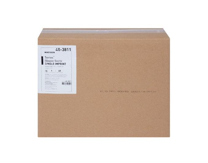 McKesson Slipper Socks Terries X-Large Red Above the Ankle 40-3811-CS