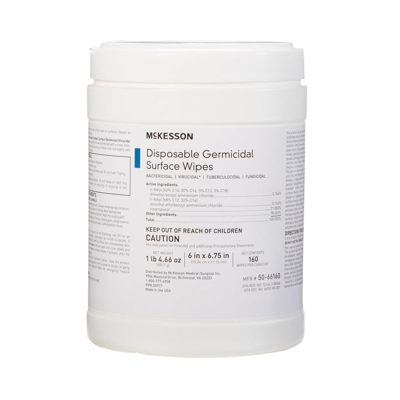 McKesson Surface Disinfectant Premoistened Manual Pull Wipes 50-66160