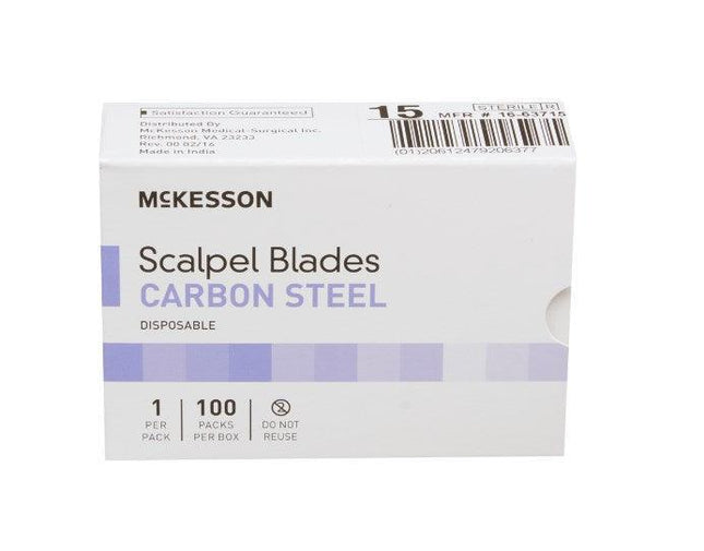 McKesson | Surgical Blade Carbon Steel Sterile Disposable Individually Wrapped | 16-63710