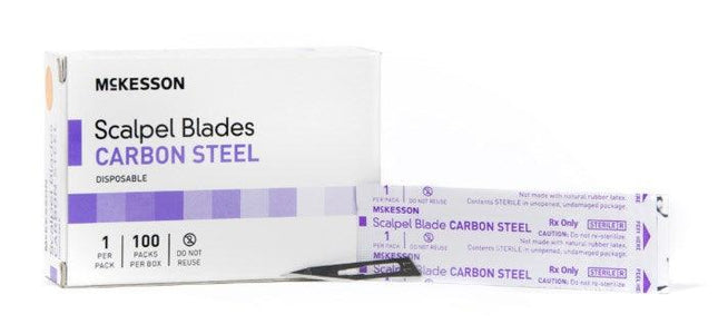 McKesson | Surgical Blade Carbon Steel Sterile Disposable Individually Wrapped | 16-63711