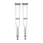 McKesson Underarm Crutches Aluminum Frame Adult 350 lbs. Weight Capacity Push Button / Wing Nut Adjustment 146-10400