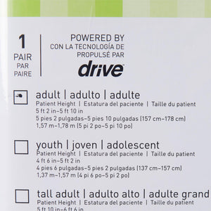 McKesson Underarm Crutches Aluminum Frame Adult 350 lbs. Weight Capacity Push Button / Wing Nut Adjustment 146-10400