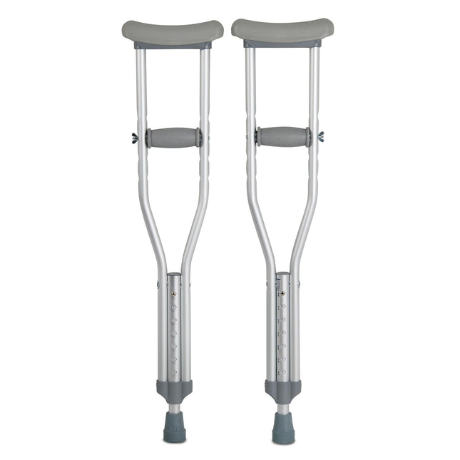 McKesson | McKesson Underarm Crutches Aluminum Frame Child 175 lbs. Weight Capacity Push Button / Wing Nut Adjustment | 146-10416-1