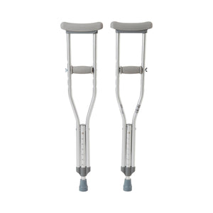McKesson Underarm Crutches Aluminum Frame Child 175 lbs. Weight Capacity Push Button / Wing Nut Adjustment 146-10416-1