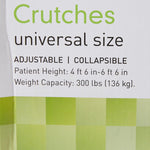 McKesson Underarm Crutches Aluminum Frame Youth / Adult / Tall Adult 300 lbs. Weight Capacity Push Button Adjustment 146-RTL10433