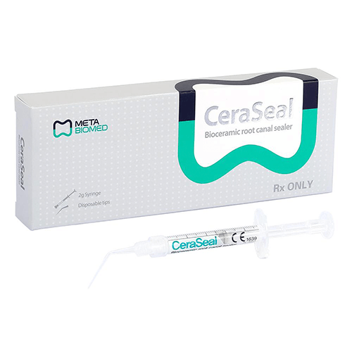 Meta Biomed | Meta Biomed CeraSeal Brioceramic Root Canal Sealer Kit - 2g Premixed Syringe, 10 Intracanal Tips | 316001