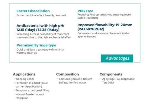 Meta Biomed | Meta Biomed METAPASTE PLUS Temporary Root Canal Filling Material, Calcium Hydroxide with Barium | 301002