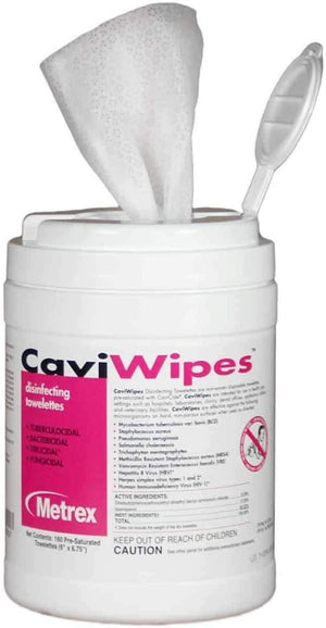 CaviWipes Disinfecting Towelettes, Premoistened Alcohol-Based, Manual Pull, 13-1100 13-1100-1
