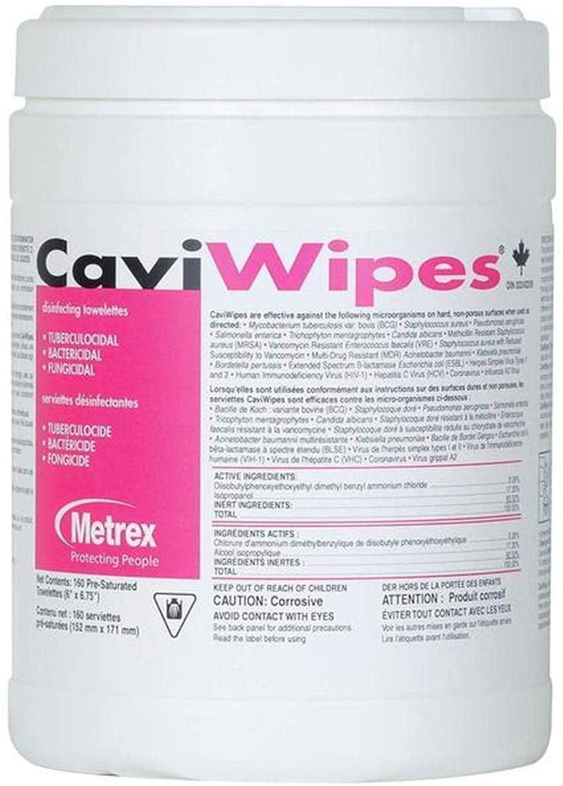 CaviWipes Disinfecting Towelettes, Premoistened Alcohol-Based, Manual Pull, 13-1100 13-1100-1