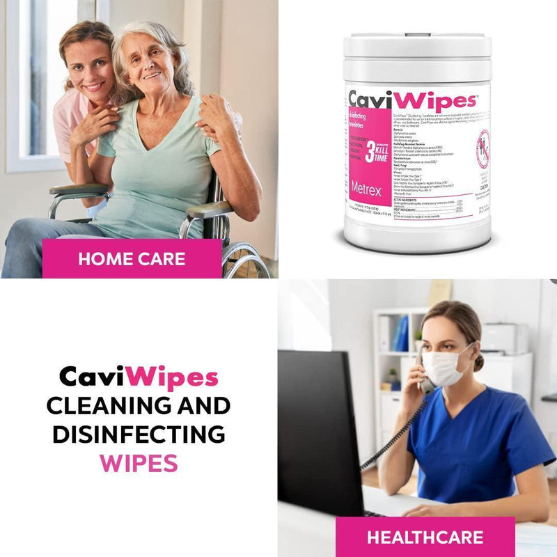 CaviWipes Disinfecting Towelettes, Premoistened Alcohol-Based, Manual Pull, 13-1100 13-1100-1