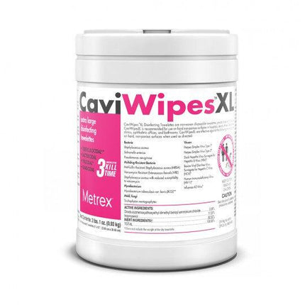Metrex CaviWipes XL Surface Disinfectant Premoistened Alcohol Based Manual Pull Wipe 66 Count