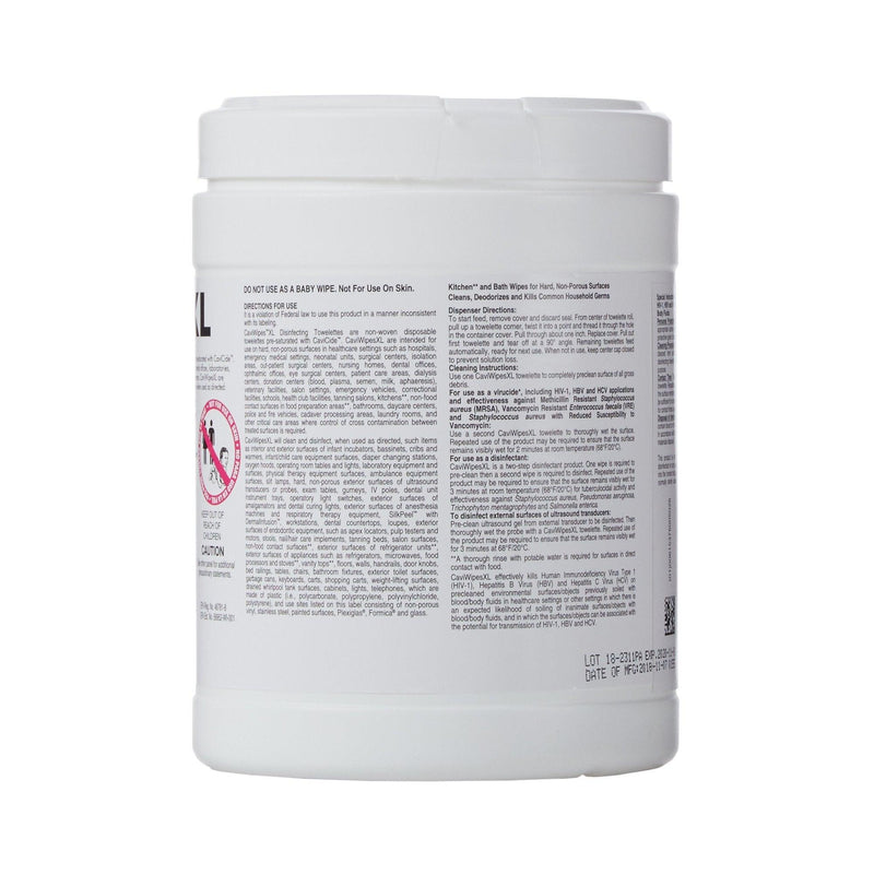 Metrex CaviWipes XL Surface Disinfectant Wipes, 66 Count, Alcohol-Based, Manual Pull Design 13-1150-1