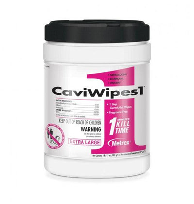 Metrex CaviWipes1 X-Large Surface Disinfectant Premoistened Alcohol Based Wipes
