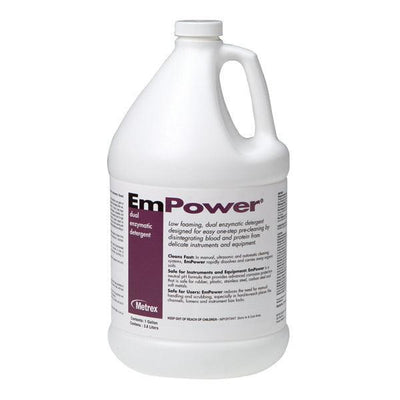 Metrex EmPower Enzymatic Solution, Fresh Scented. 4 x 1 Gal. Dual-Enzymatic Detergent