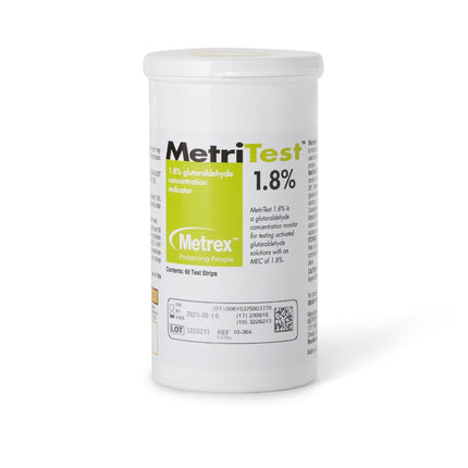 Glutaraldehyde MetriTest 60 Test Strips Bottle | Metrex | SurgiMac