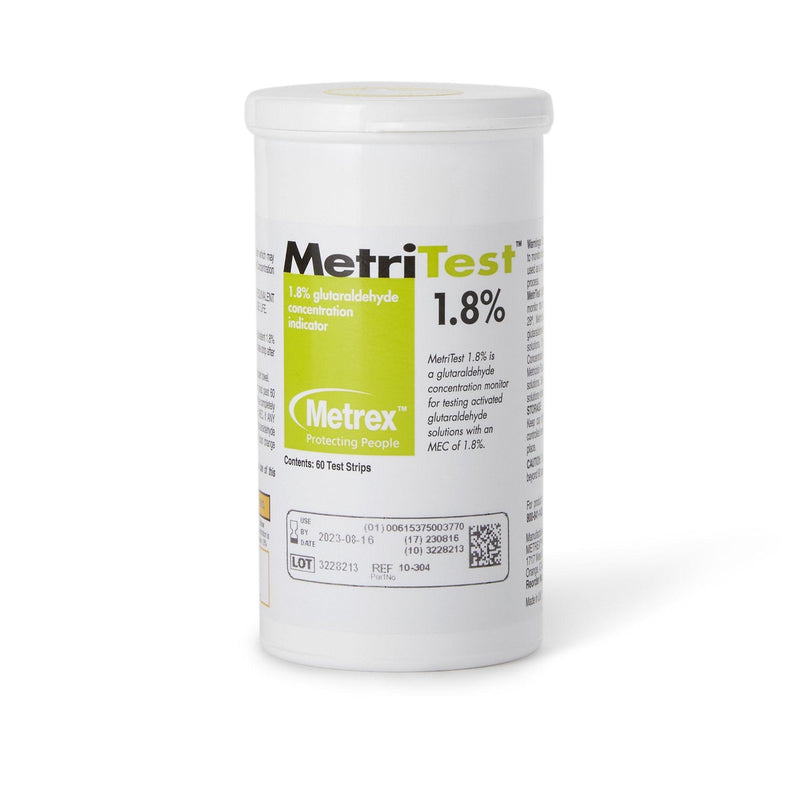 Metrex Glutaraldehyde MetriTest 60 Test Strips Bottle 10-304