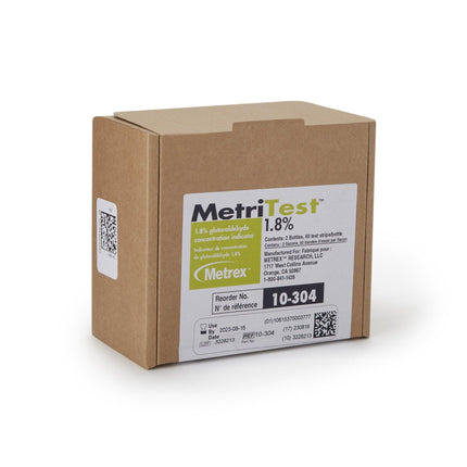 Glutaraldehyde MetriTest 60 Test Strips Bottle | Metrex | SurgiMac