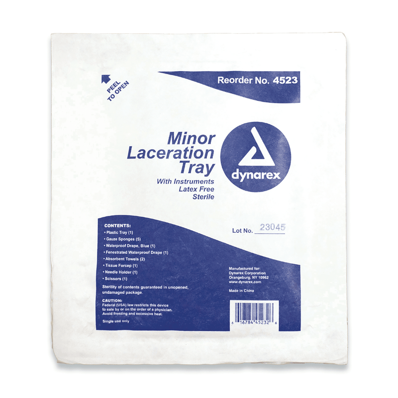 Minor Laceration Tray W/ Instruments 4523