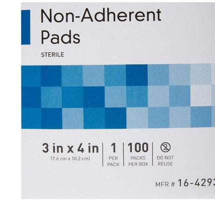 Non-Adherent Dressing Nylon / Polyester Sterile | 16-4292 | | Absorbent non-woven pad, Non-Adherent Sterile Pads | McKesson | SurgiMac