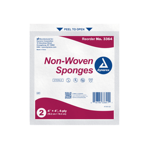 House Brand 4" x 4" 4-ply Non-Sterile Non-woven Sponges, 2000/case | SurgiMac Dental Supply