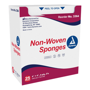 House Brand 4" x 4" 4-ply Non-Sterile Non-woven Sponges, 2000/case | SurgiMac Dental Supply