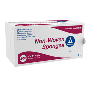 House Brand 4" x 4" 4-ply Non-Sterile Non-woven Sponges, 2000/case | SurgiMac Dental Supply