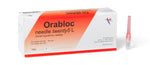 Orabloc Plastic Hub Nerve Block Dental Needle, 25G Long, Red, 100/Bx 102505036