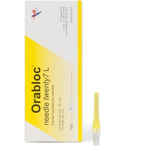 Orabloc Plastic Hub Nerve Block Dental Needle, 27G Long, 100/Bx 102704036