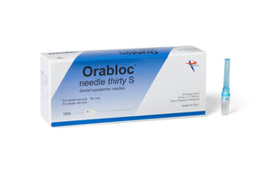 Orabloc Plastic Hub Periapical Dental Needle, 30G Short, Blue, 100/bx. 103003025