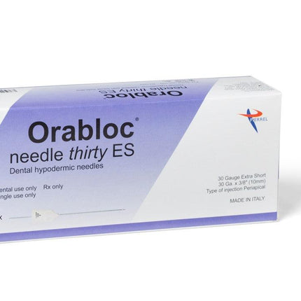 Orabloc Plastic Hub Periapical Dental Needle, 30G X-Short, Violet | 103003012-1 | | Anesthetic needles, Anesthetic products, Dental Needle, Dental Supplies | Pierrel Pharma | SurgiMac