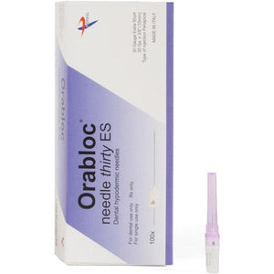 Orabloc Plastic Hub Periapical Dental Needle, 30G X-Short, Violet 103003012-1