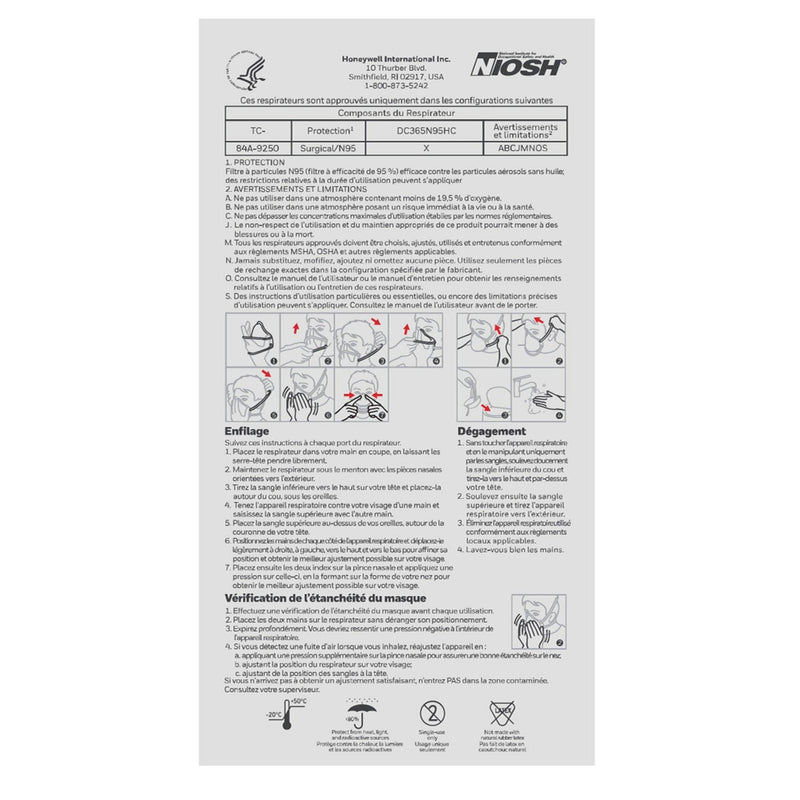 N95 Surgical Respirator by Honeywell - DC365 DC365N95HC