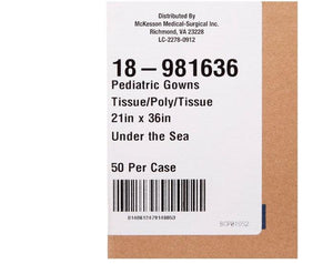 Patient Exam Gown Medium Kid Design Disposable 18-981636