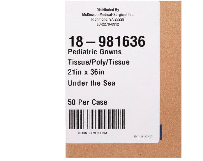 Patient Exam Gown Medium Kid Design Disposable 18-981636
