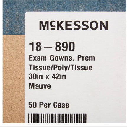Patient Exam Gown One Size Fits Most Mauve Disposable | McKesson | SurgiMac