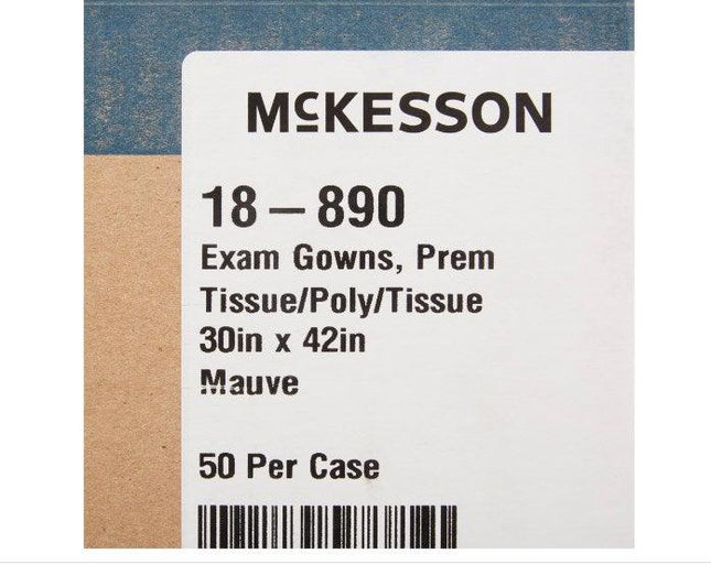 McKesson | Patient Exam Gown One Size Fits Most Mauve Disposable | 18-890