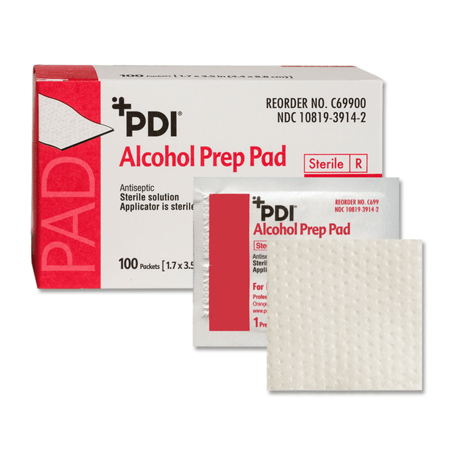 PDI | PDI Alcohol Prep Pads Sterile, Large - 2.5 x 3 Inch, C69900 | C69900