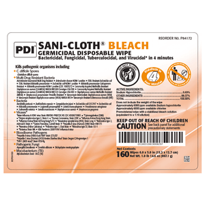 Sani-Cloth Bleach Surface Disinfectant Cleaner Premoistened Germicidal Wipe P25784-1