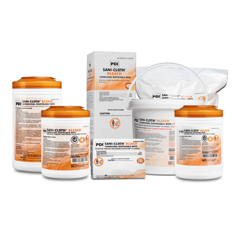 Sani-Cloth Bleach Surface Disinfectant Cleaner Premoistened Germicidal Wipe P25784-1