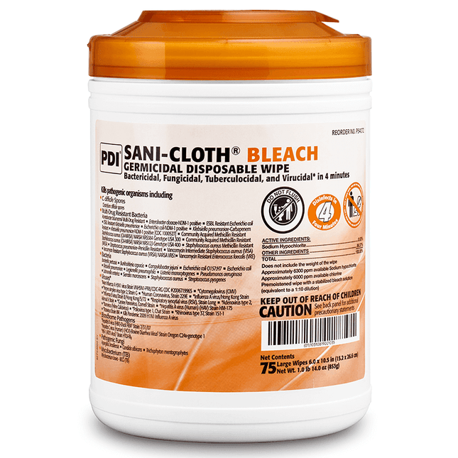 PDI | Sani-Cloth Bleach Surface Disinfectant Cleaner by PDI | P84172-*1