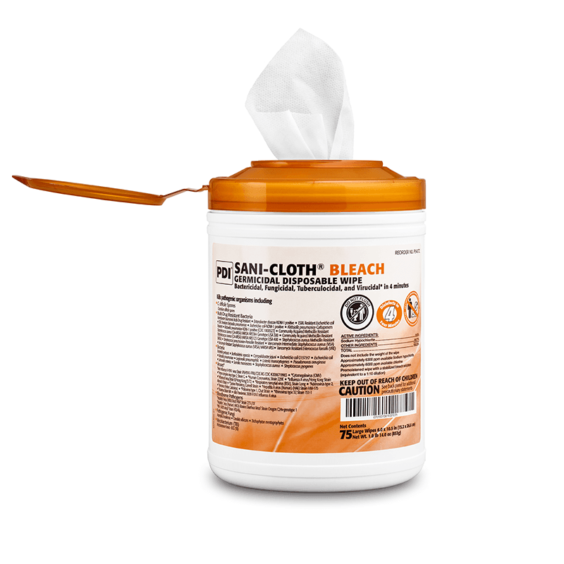 Pdi Cleaner Sani-Cloth Bleach Surface Disinfectant Cleaner by PDI - SurgiMac Dental ...