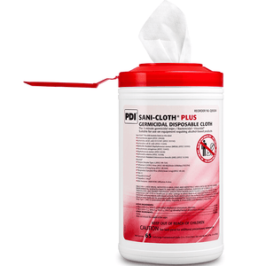 PDI Sani-Cloth Plus Extra-Large Wipes (7.5" x 15") 6 x 65/Canister. Q85084 Q85084-PL