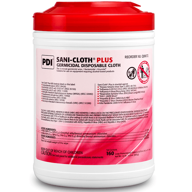 PDI | Sani-Cloth Plus - Large Germicidal Disposable Cloth by PDI | Q89072-1