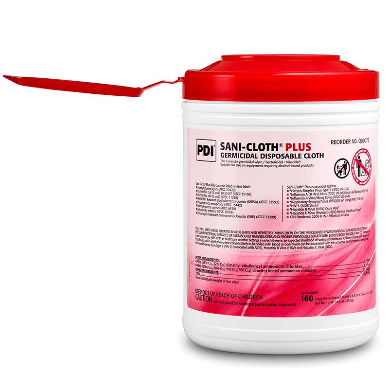 PDI Sani-Cloth Plus - Large Germicidal Disposable Wipes, Q89072 Q89072-1