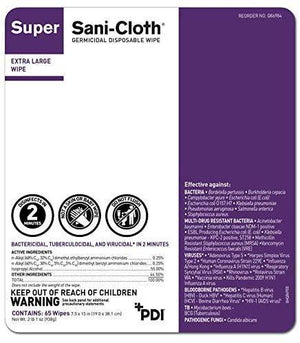 PDI Super Sani-Cloth Extra-Large Wipes (8" x 14"), P86984 (75 Count), P86984 P86984-1
