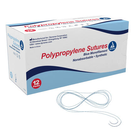 Polypropylene Sutures-Non Absorbable-Synthetic Blue, 5-0,C3 Needle - 18in | 9119 | | Disposable Medical Supplies, General & Advanced Wound Care, Surgical & Procedural, Wound Closure & Sutures | Dynarex | SurgiMac