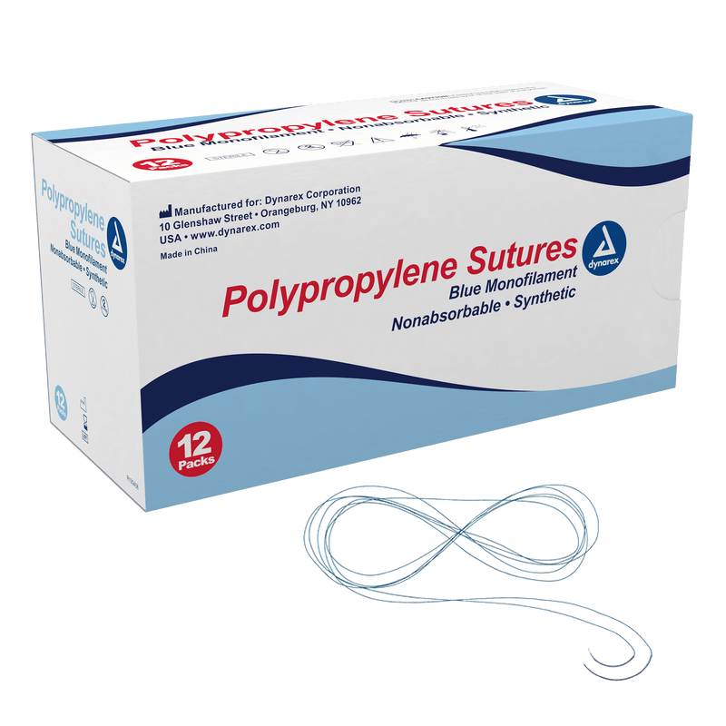 Polypropylene Sutures-Non Absorbable-Synthetic Blue, 5-0,C3 Needle - 18in 9119